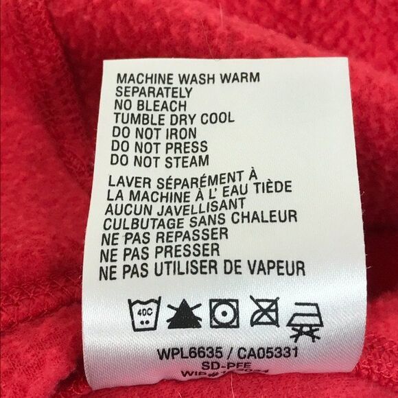 Woolrich Andes Fleece Vest Women's Medium Poppy Red Mock Neck Pockets Outdoor - Picture 9 of 11